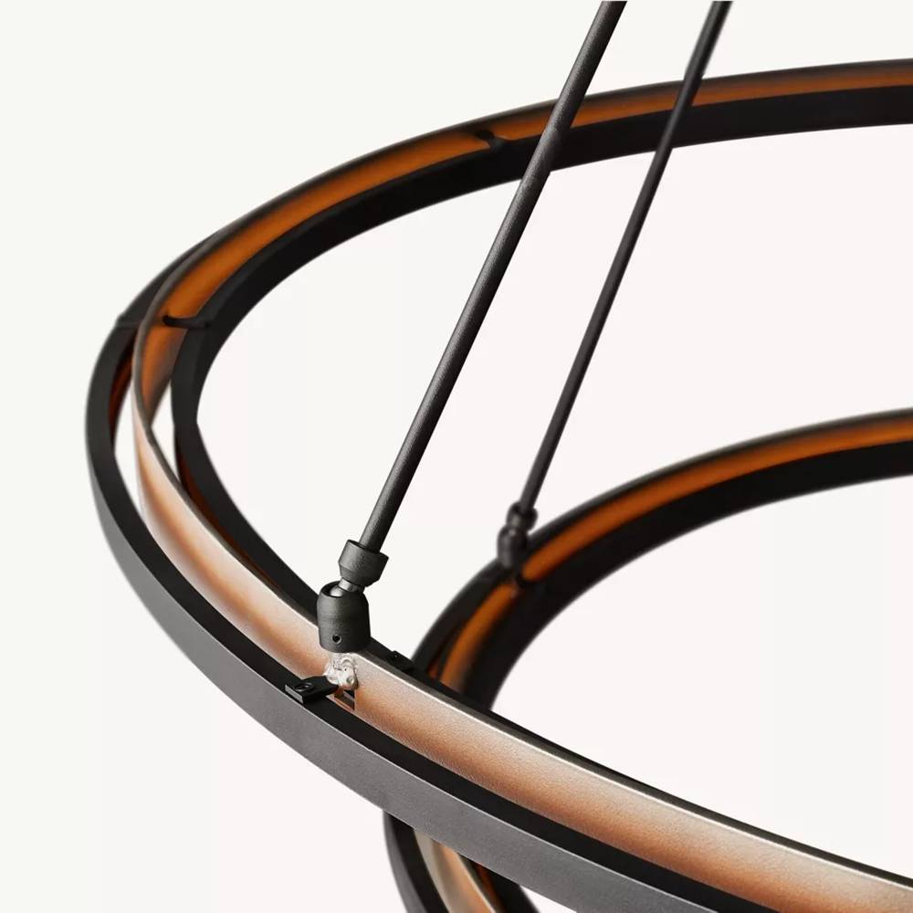 Peralta Shadow Glow Two-Tier Round Chandelier