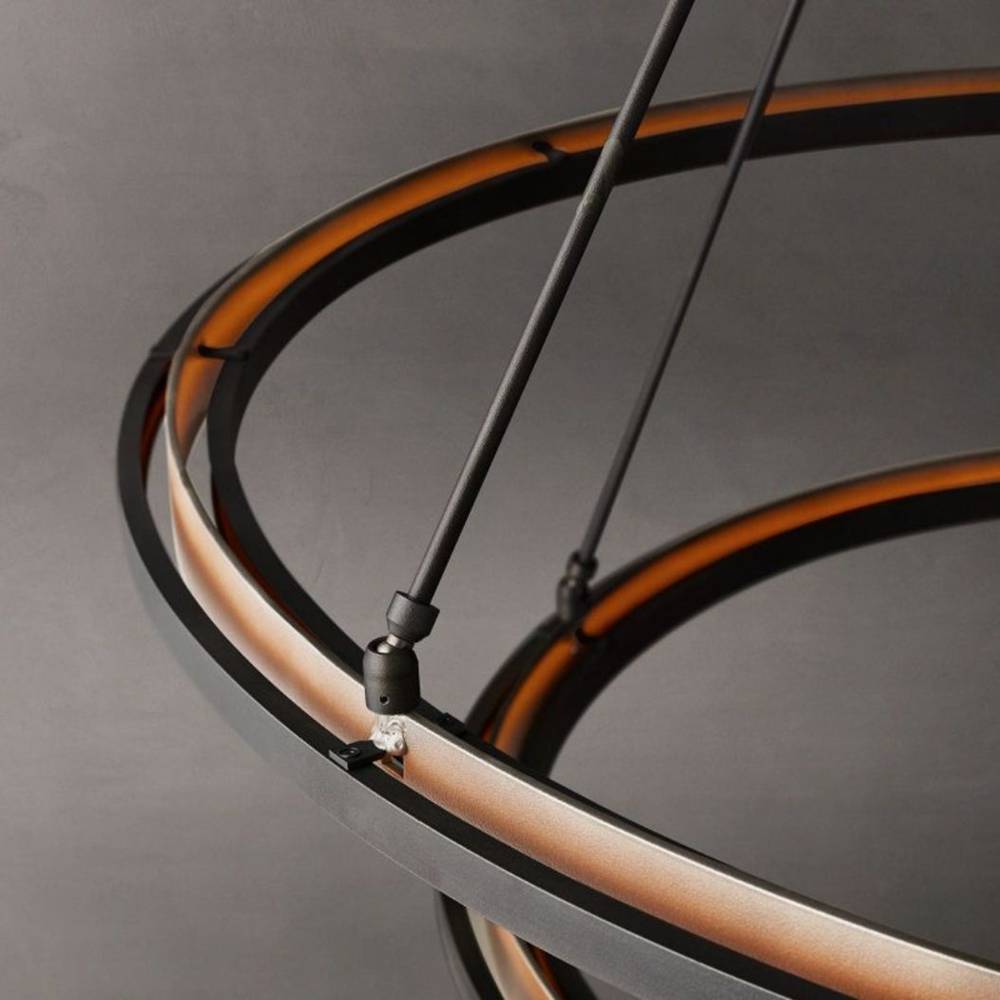 Peralta Shadow Glow Two-Tier Round Chandelier