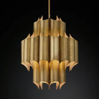 Cathedral Layered Curve Round Chandelier 24"