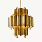 Cathedral Layered Curve Round Chandelier 24"