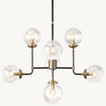 Bistro Transit Globe Glass Chandelier 34"