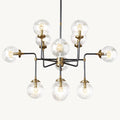 Bistro Transit Globe Glass Chandelier 42"
