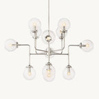 Bistro Transit Globe Glass Chandelier 42"