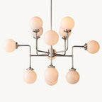 Bistro Transit Globe Glass Chandelier 42"