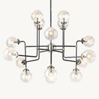 Bistro Transit Globe Glass Chandelier 56"