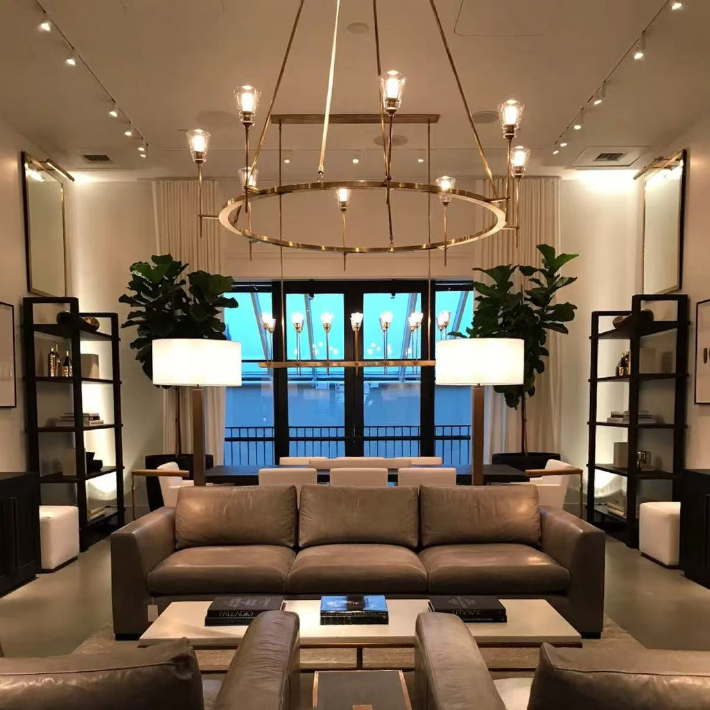 Torche Sculpted Glow Round Chandelier 46"