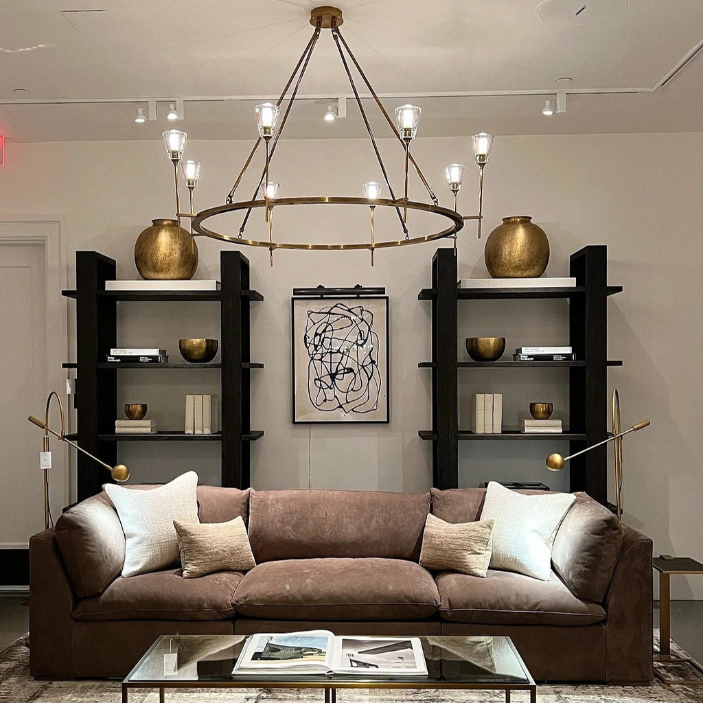 Torche Sculpted Glow Round Chandelier 46"