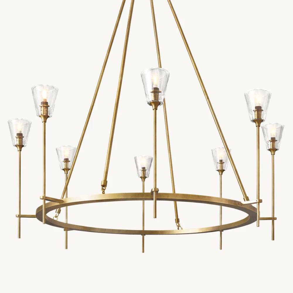 Torche Sculpted Glow Round Chandelier 46"