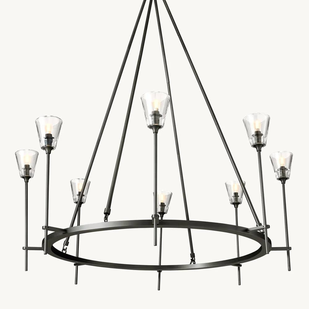 Torche Sculpted Glow Round Chandelier 46"