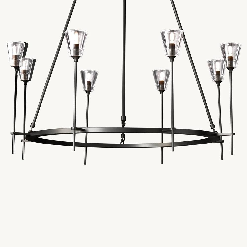 Torche Sculpted Glow Round Chandelier 46"