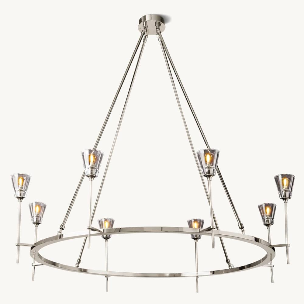 Torche Sculpted Glow Round Chandelier 46"