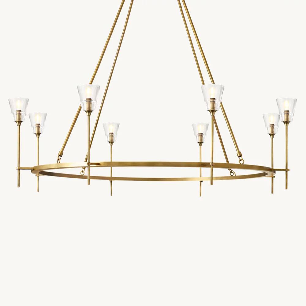 Torche Sculpted Glow Round Chandelier 58"