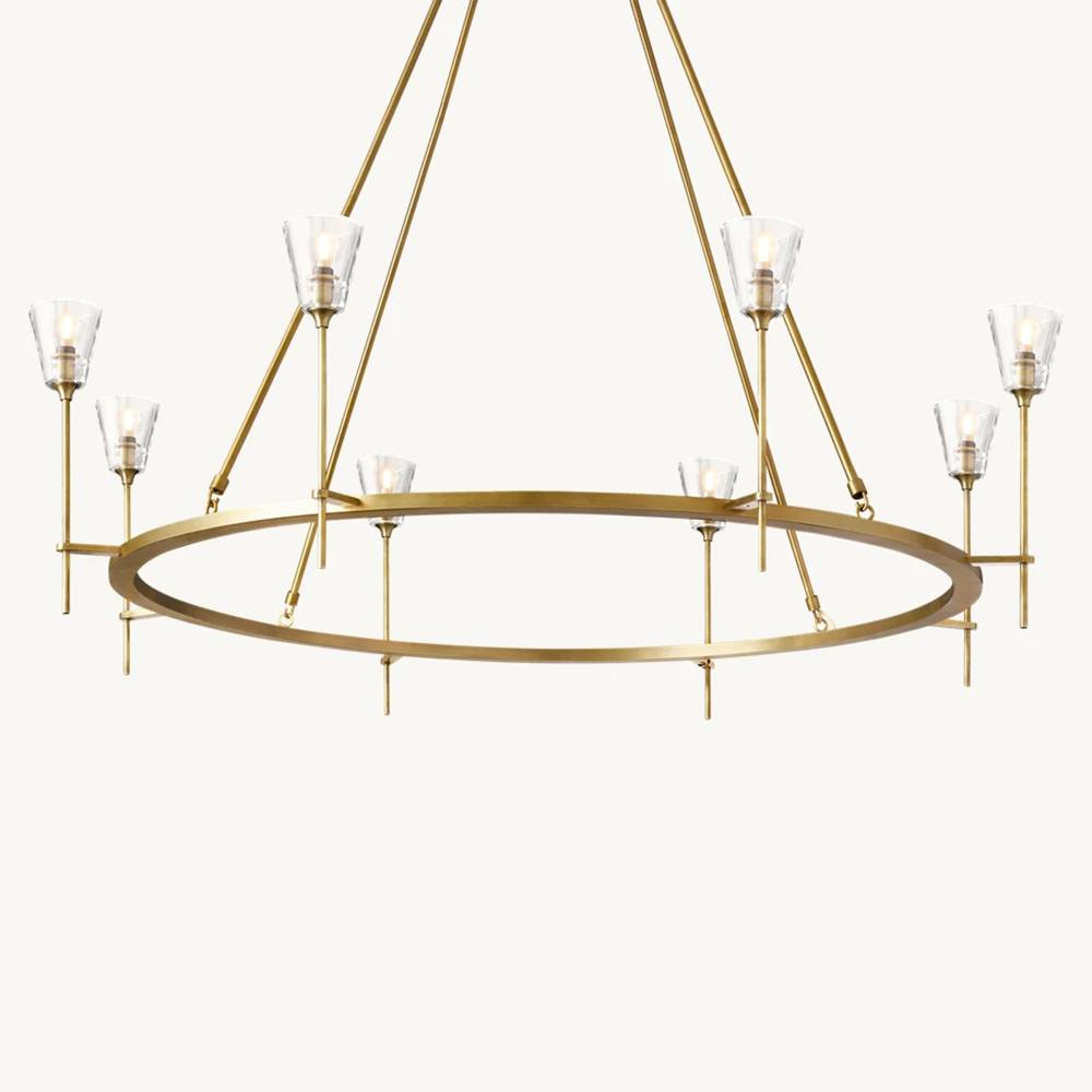 Torche Sculpted Glow Round Chandelier 58"