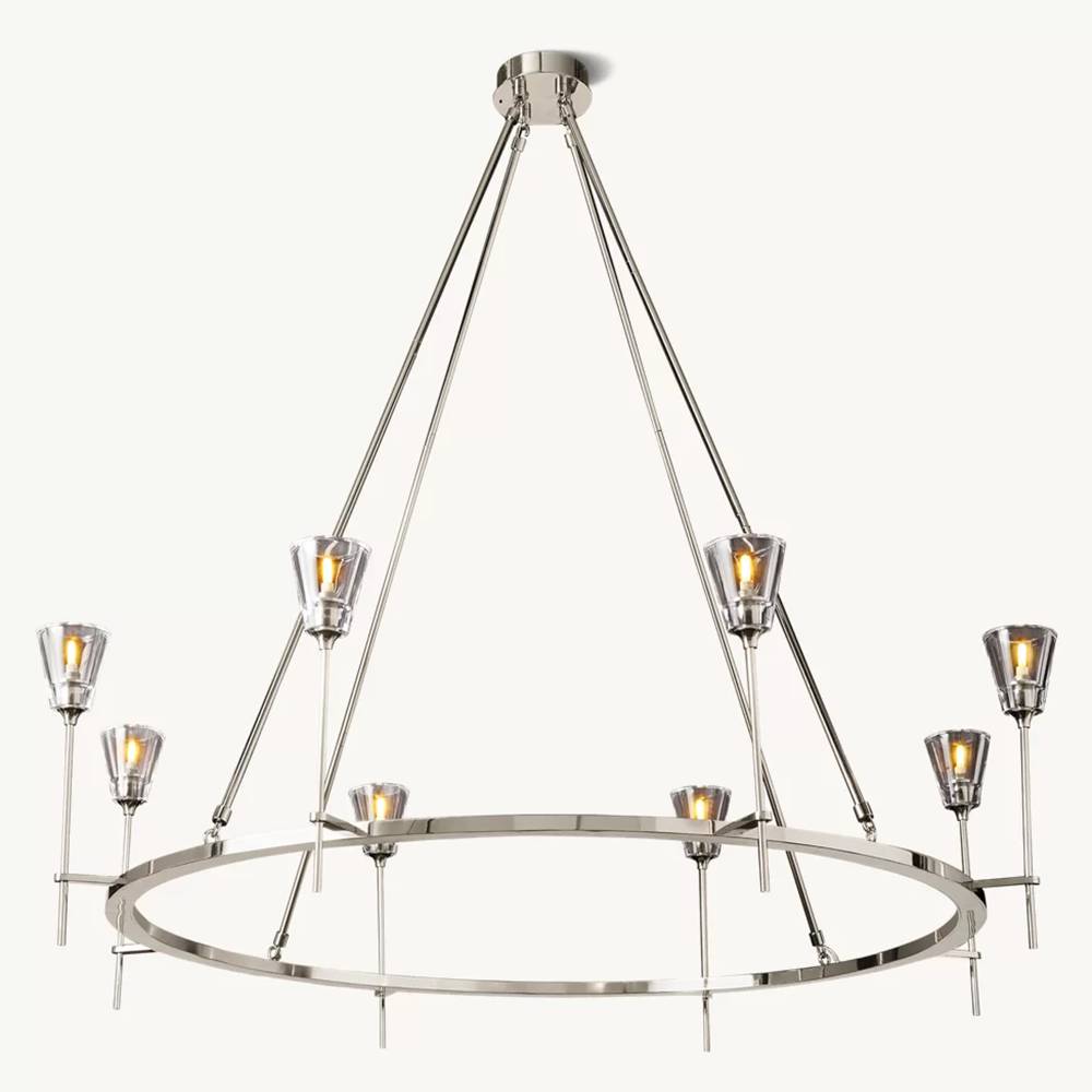 Torche Sculpted Glow Round Chandelier 58"