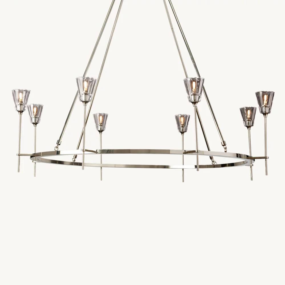 Torche Sculpted Glow Round Chandelier 58"