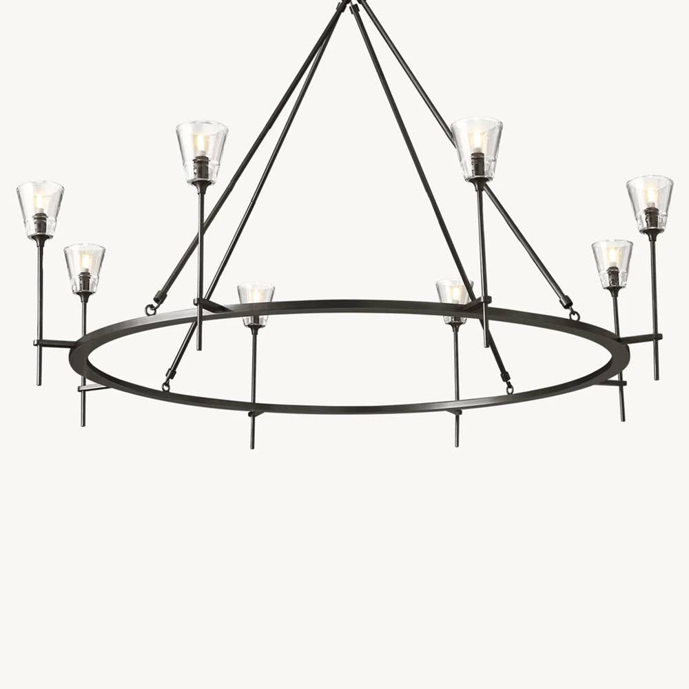 Torche Sculpted Glow Round Chandelier 58"