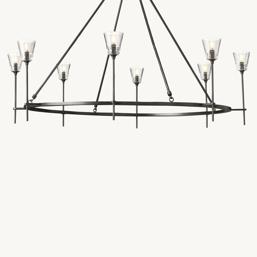 Torche Sculpted Glow Round Chandelier 58"