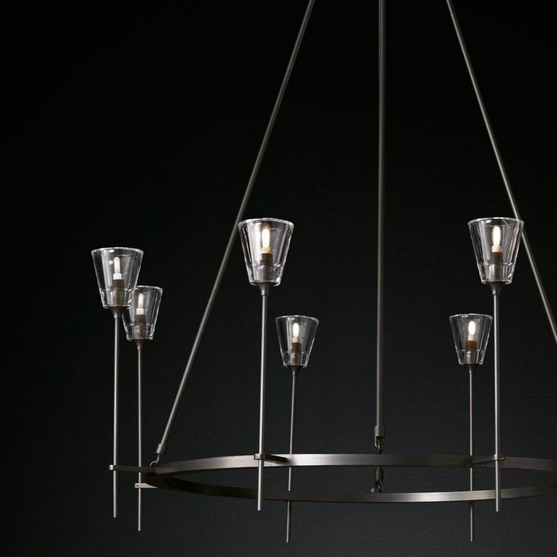 Torche Sculpted Glow Round Chandelier 58"