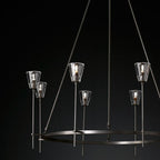 Torche Sculpted Glow Round Chandelier 58"