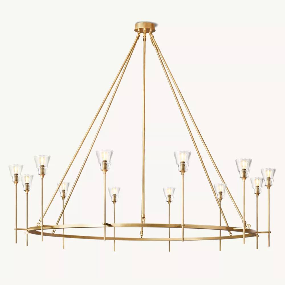 Torche Sculpted Glow Round Chandelier 70"