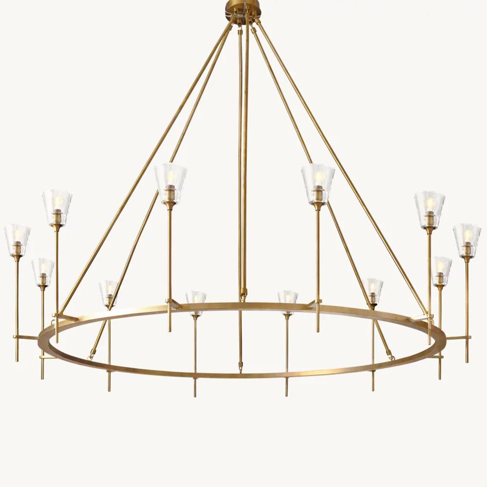 Torche Sculpted Glow Round Chandelier 70"