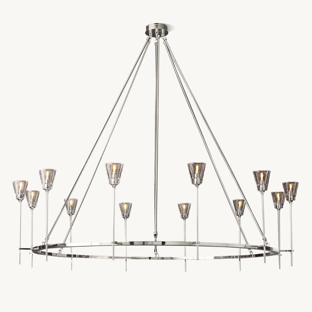 Torche Sculpted Glow Round Chandelier 70"