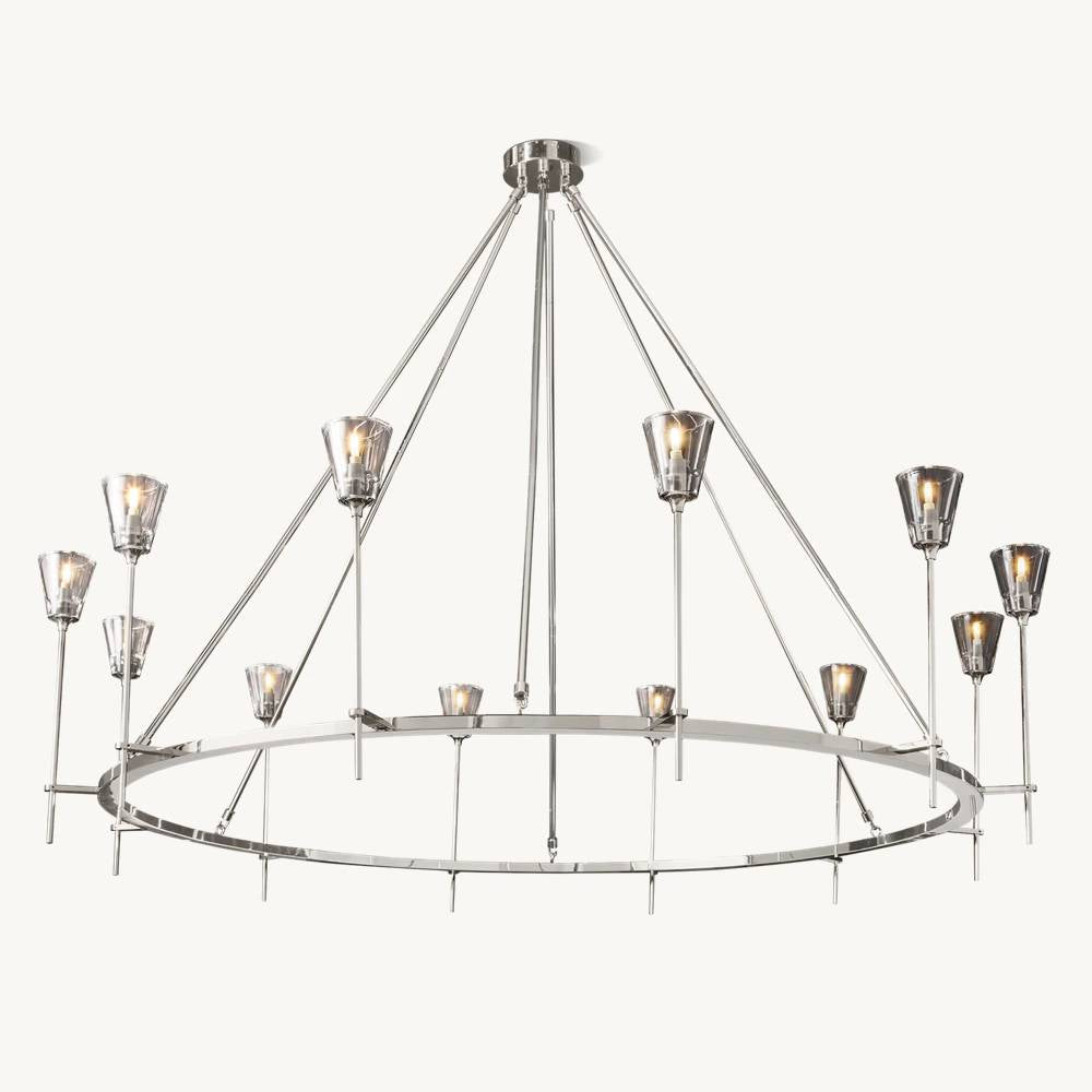 Torche Sculpted Glow Round Chandelier 70"
