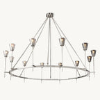 Torche Sculpted Glow Round Chandelier 70"