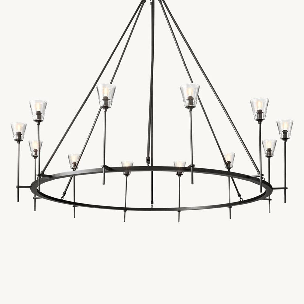 Torche Sculpted Glow Round Chandelier 70"