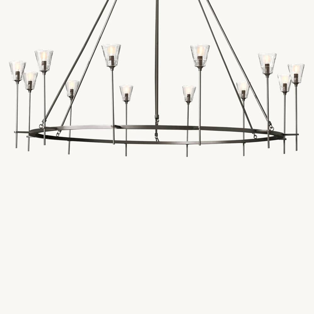 Torche Sculpted Glow Round Chandelier 70"