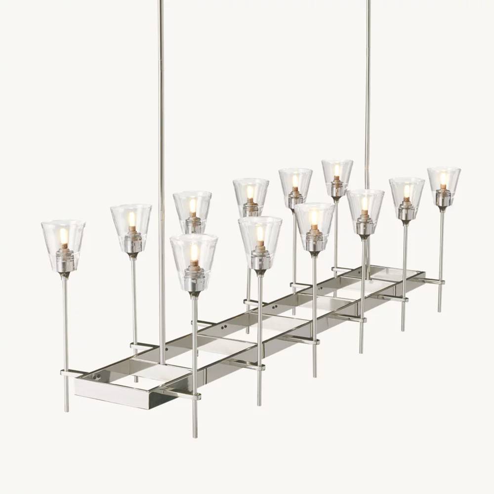Torche Sculpted Glow Rectangular Chandelier 54"