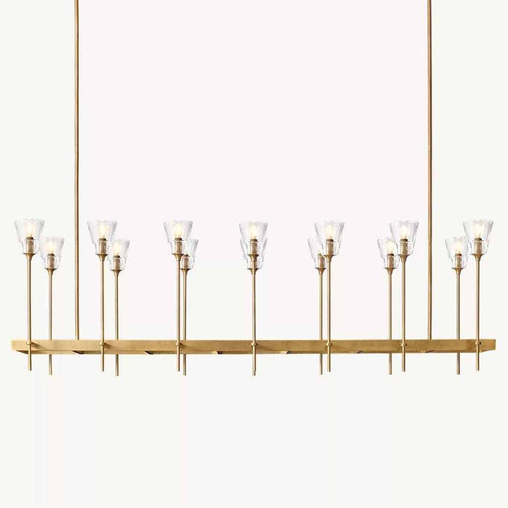 Torche Sculpted Glow Rectangular Chandelier 67"