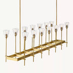 Torche Sculpted Glow Rectangular Chandelier 67"