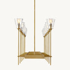Torche Sculpted Glow Rectangular Chandelier 67"