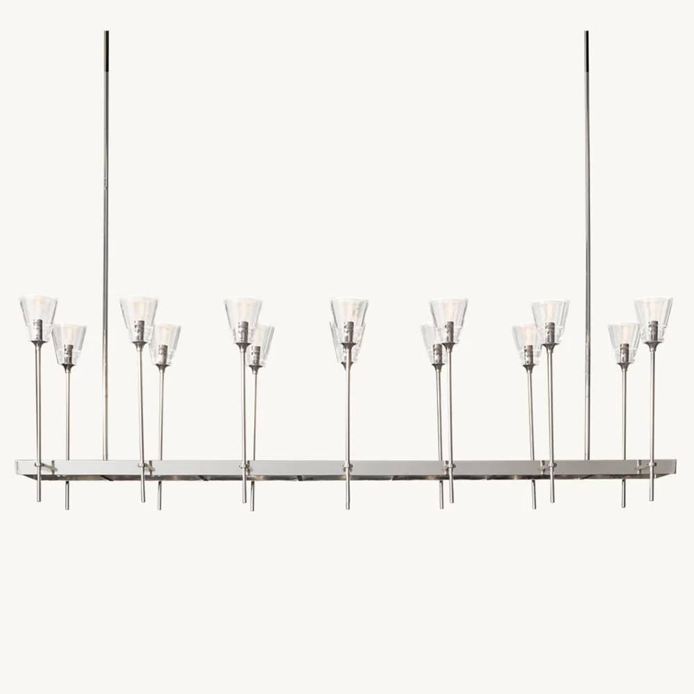 Torche Sculpted Glow Rectangular Chandelier 67"