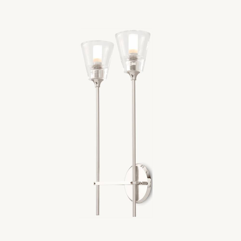 Torche Sculpted Glow Double Wall Sconce