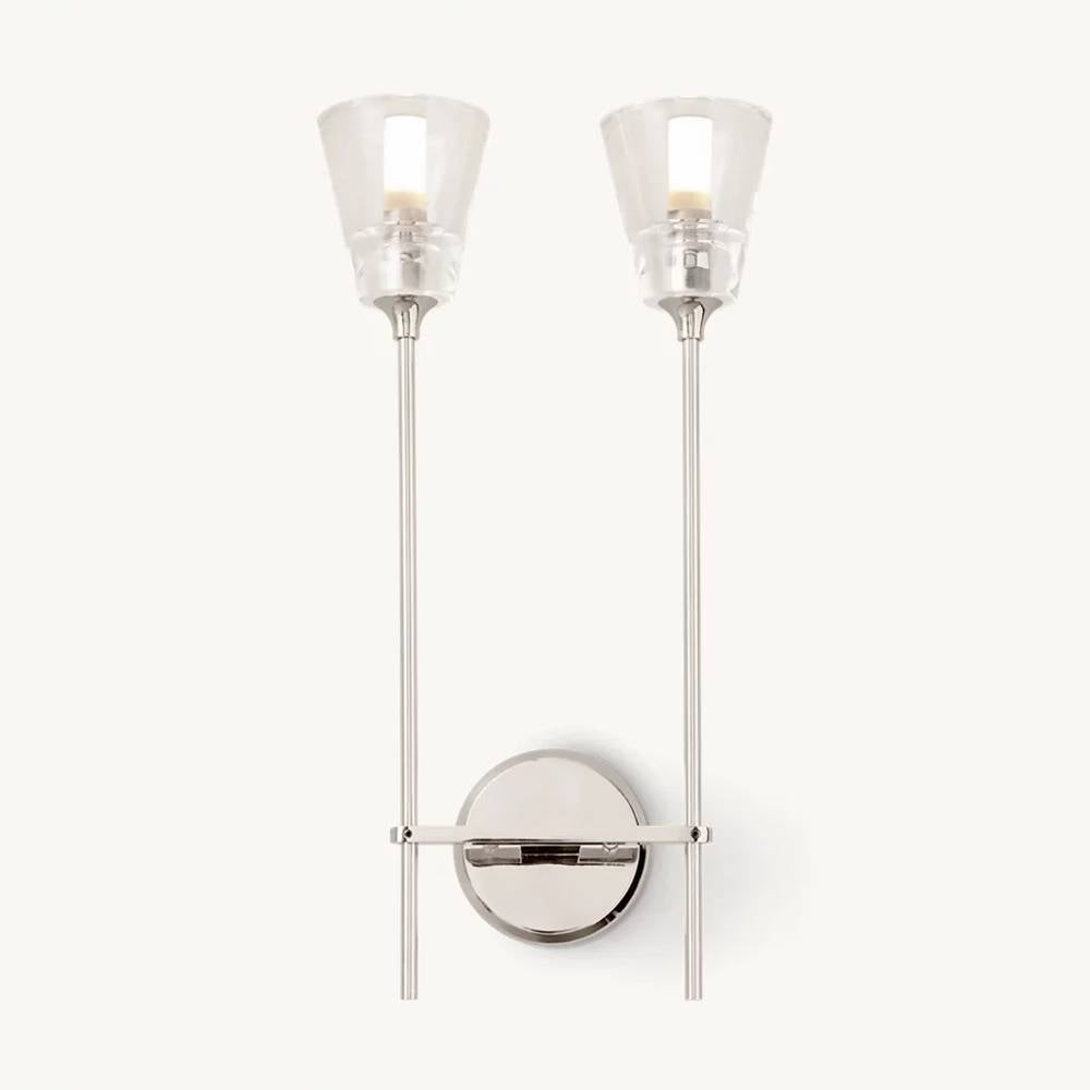 Torche Sculpted Glow Double Wall Sconce