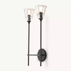 Torche Sculpted Glow Double Wall Sconce