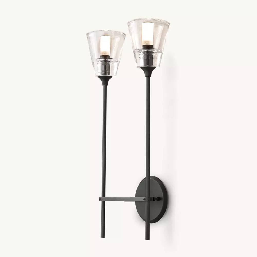 Torche Sculpted Glow Double Wall Sconce