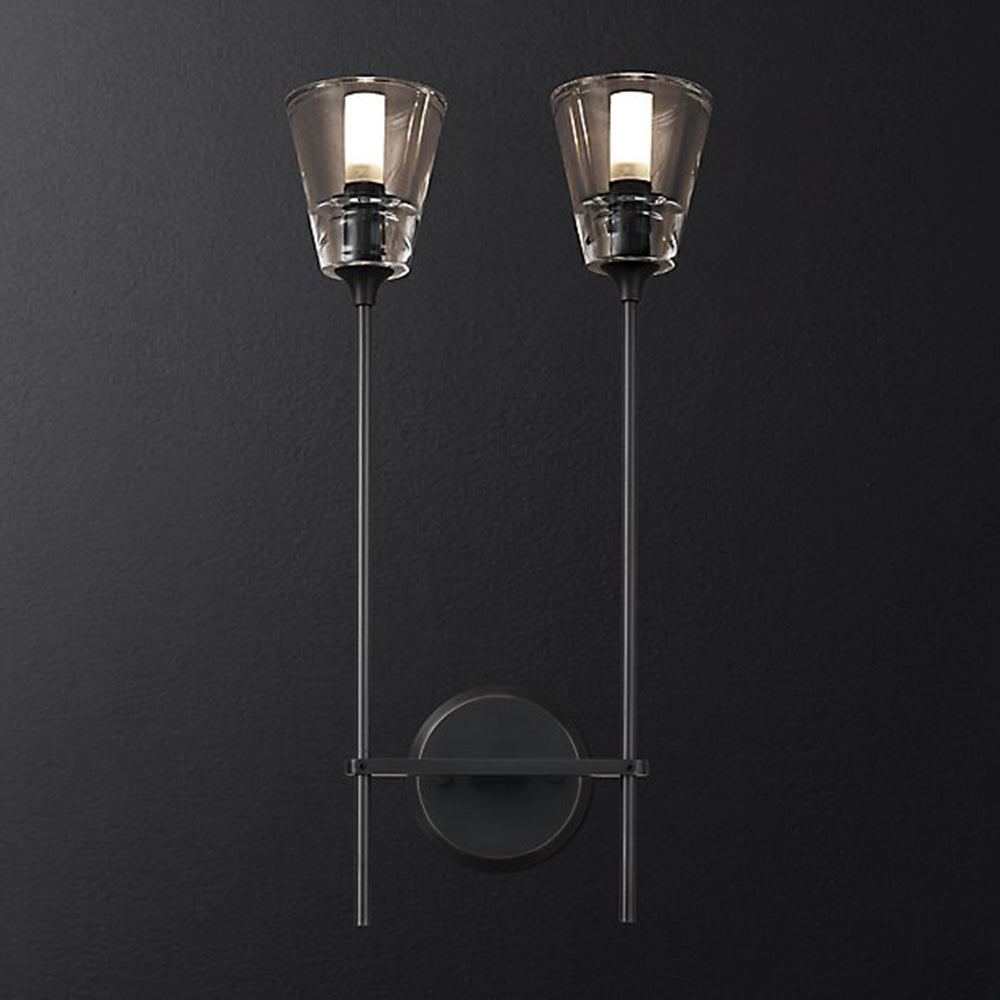 Torche Sculpted Glow Double Wall Sconce