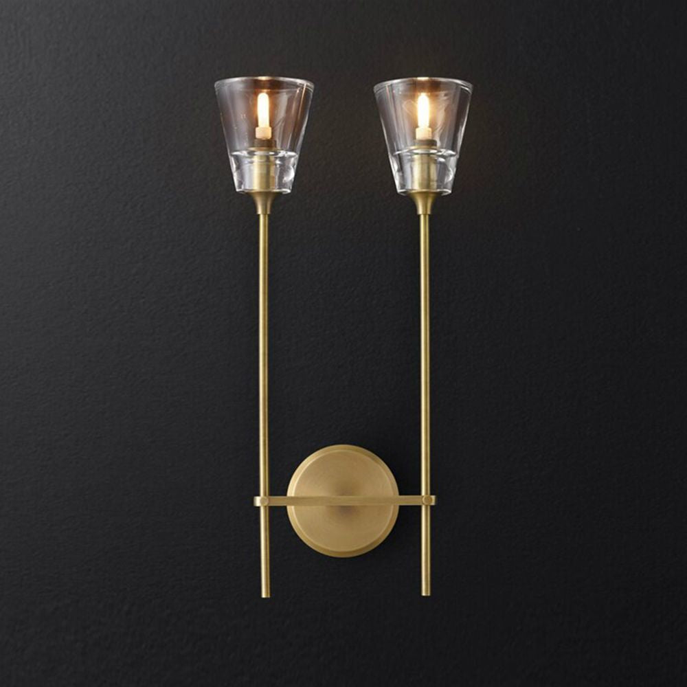 Torche Sculpted Glow Double Wall Sconce
