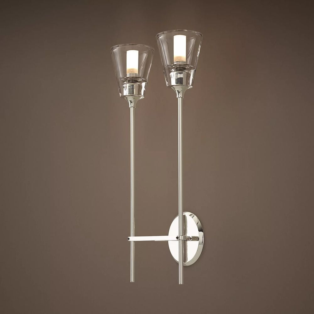 Torche Sculpted Glow Double Wall Sconce