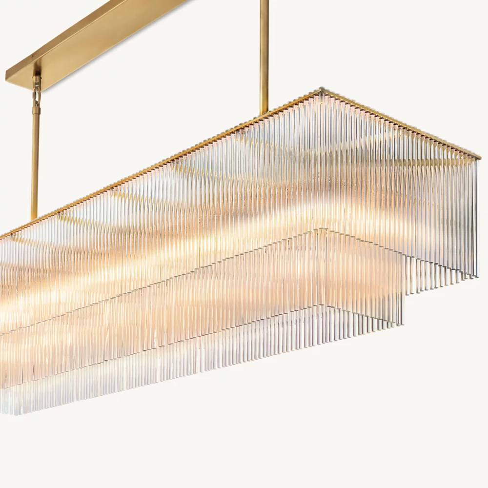 Amadeo Prismatic Array Rectangular Chandelier 72"