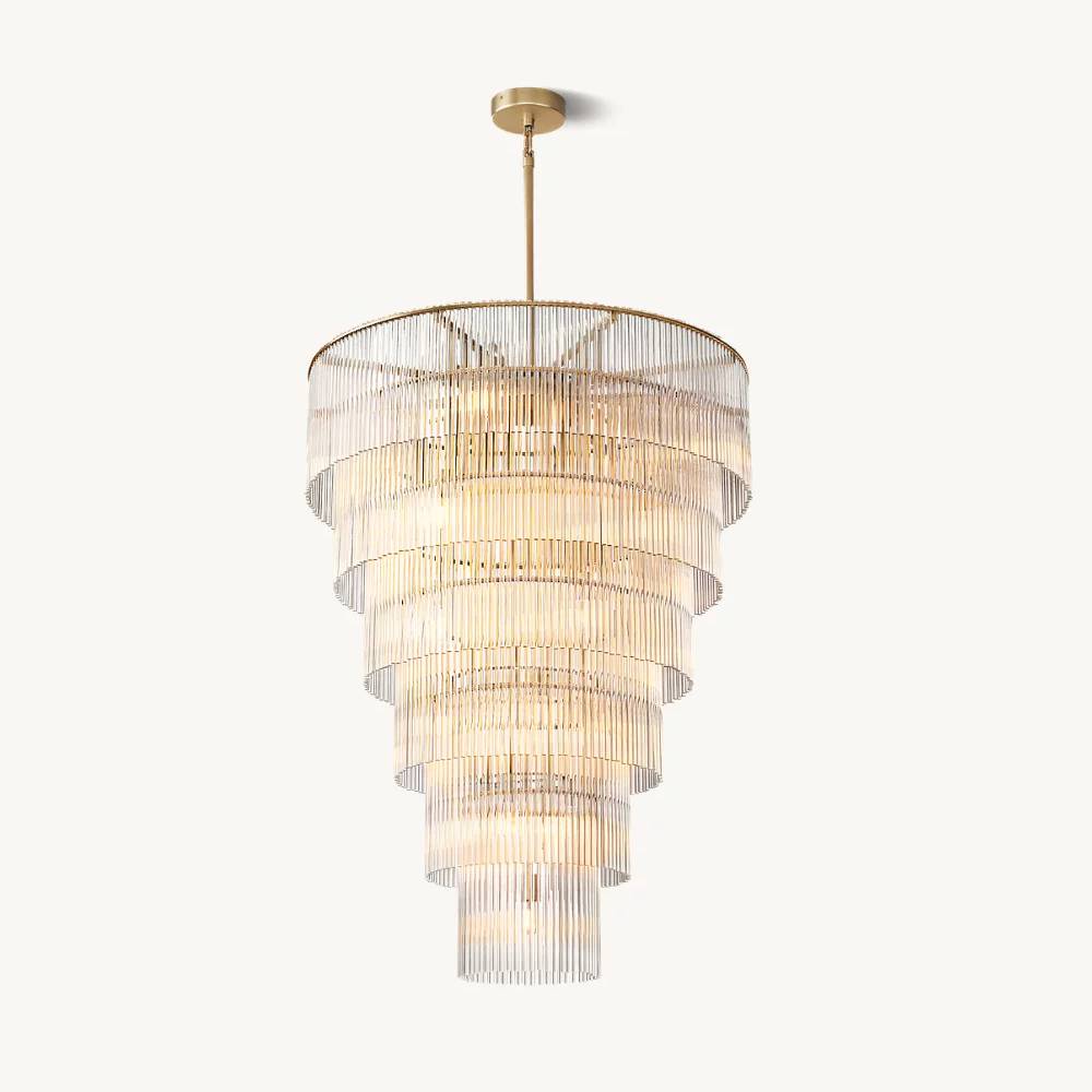 Amadeo Prismatic Array Grand Glass Chandelier 36"