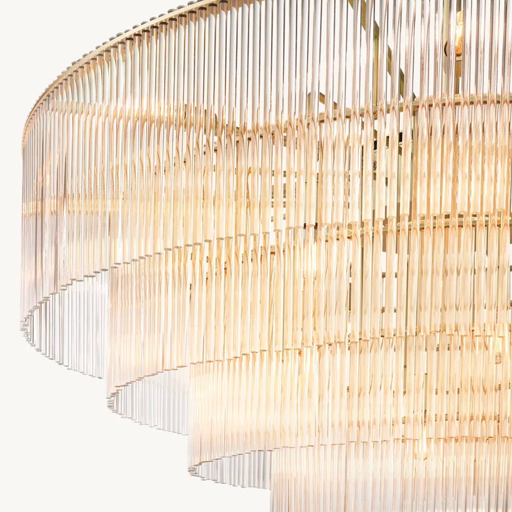 Amadeo Prismatic Array Grand Glass Chandelier 36"