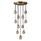 Pearl Carved Inciso Round Chandelier 22"