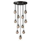 Pearl Carved Inciso Round Chandelier 38"