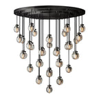Pearl Carved Inciso Round Chandelier 48"