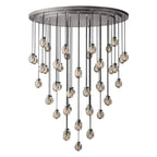 Pearl Carved Inciso Round Chandelier 60"