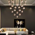 Pearl Carved Inciso Round Chandelier 60"